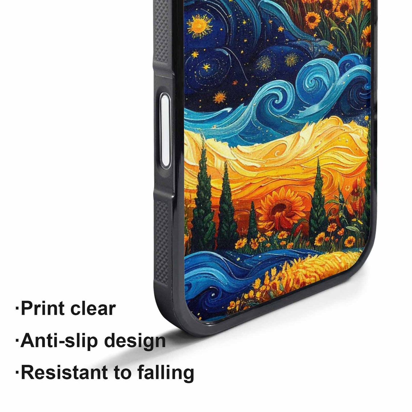 iPhone 17 Pro Max Case — Small Van Gogh Style Galaxy Space, Custom Printed Phone Case