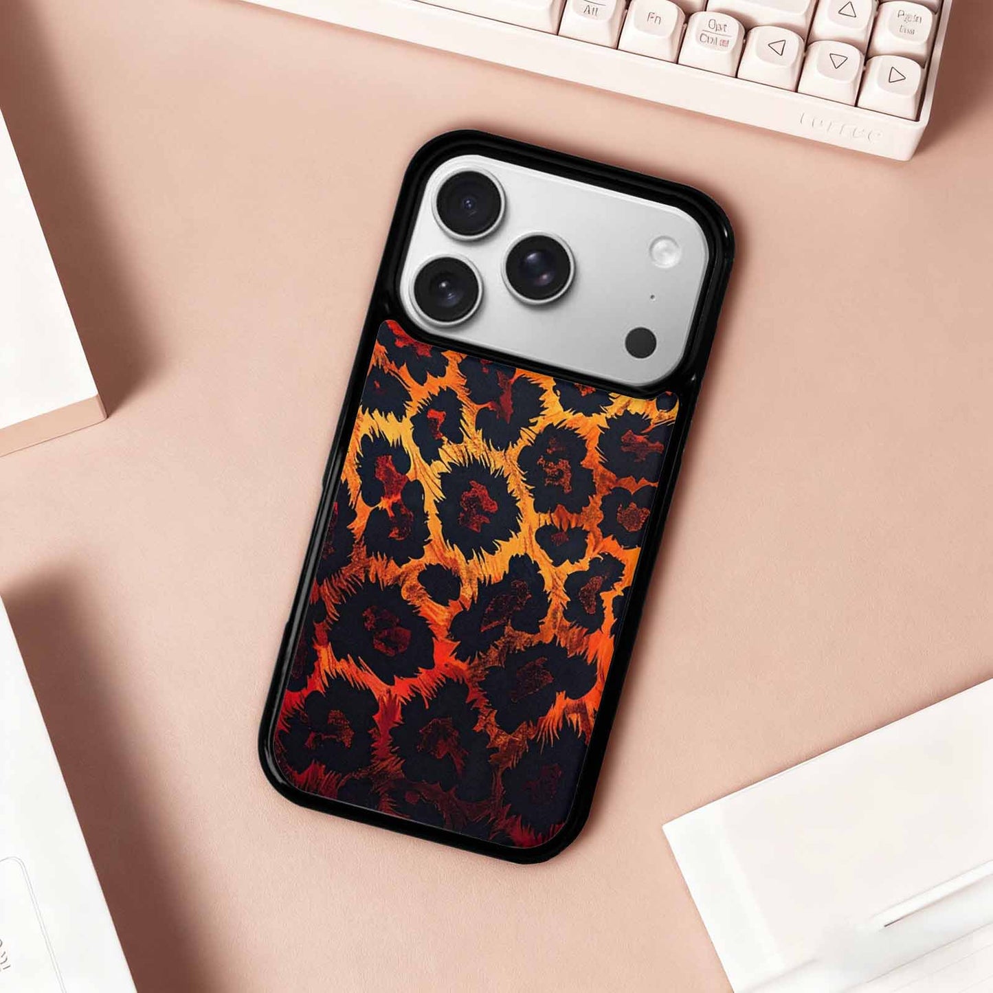iPhone 17 Pro Case — Leopard Print Dark Seamless Pattern Animal, Custom Designed Case Cover