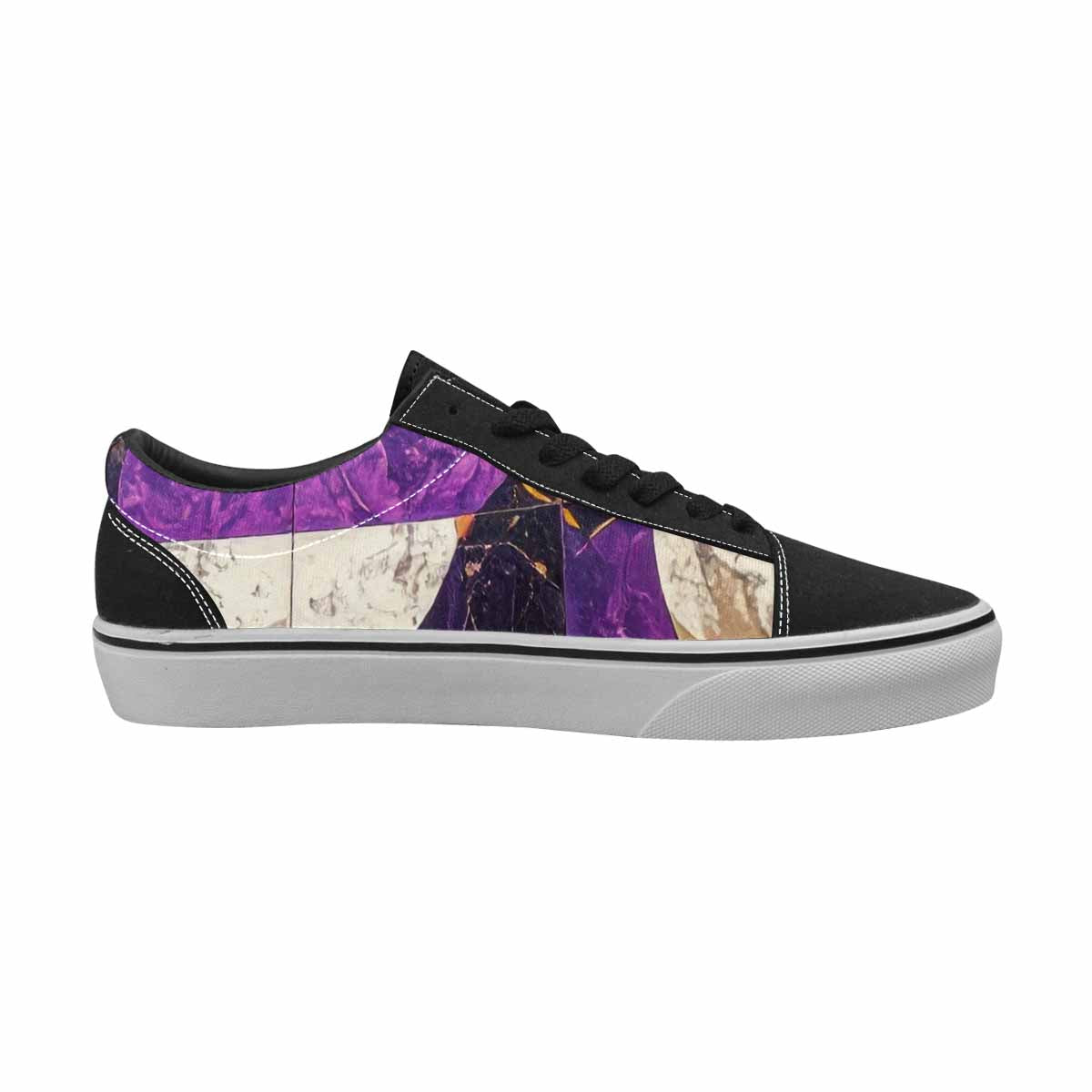MEN'S Nonbinary Flag Color Canvas Lace-Up Vibrant Chaos Custom Sneakers