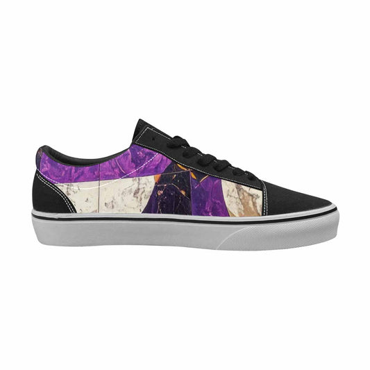 MEN'S Nonbinary Flag Color Canvas Lace-Up Vibrant Chaos Custom Sneakers