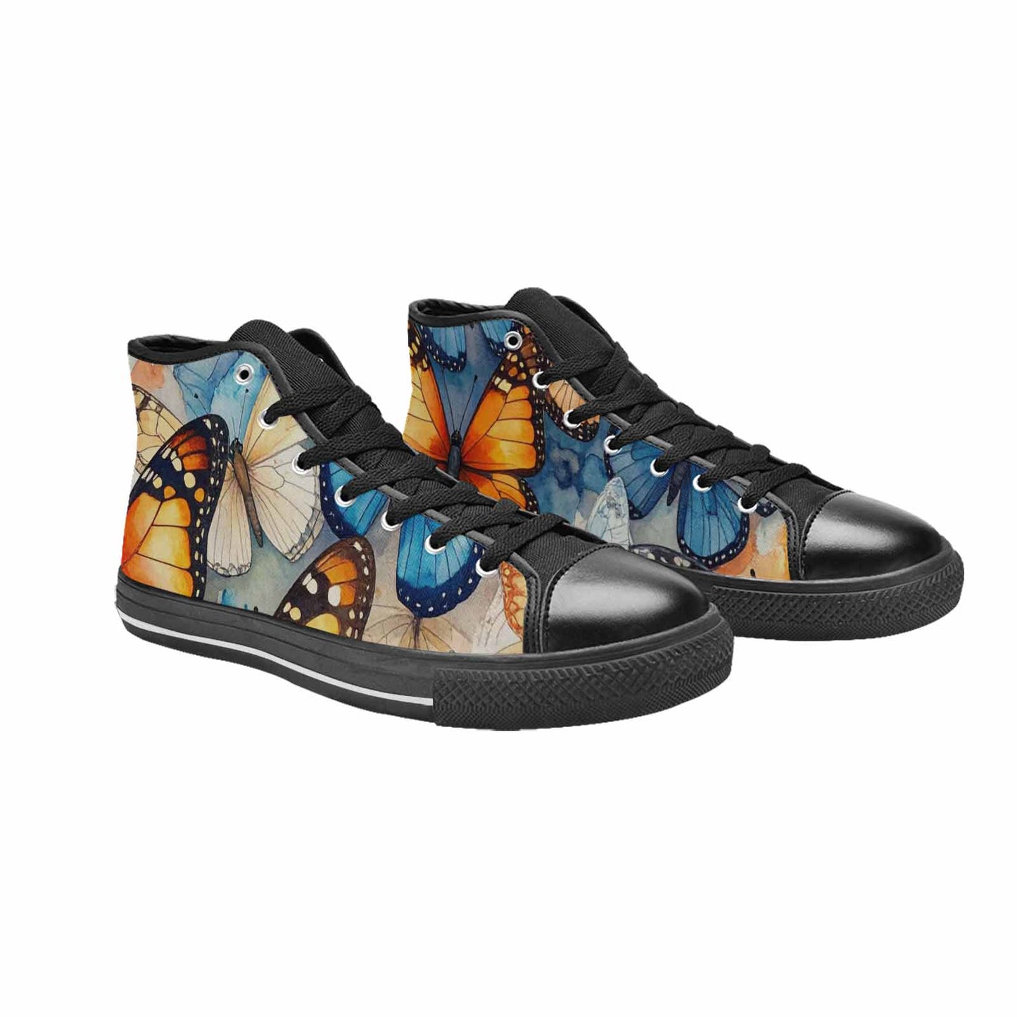 MEN'S Butterfly Wing High Top Canvas Aesthetic Custom Shoes