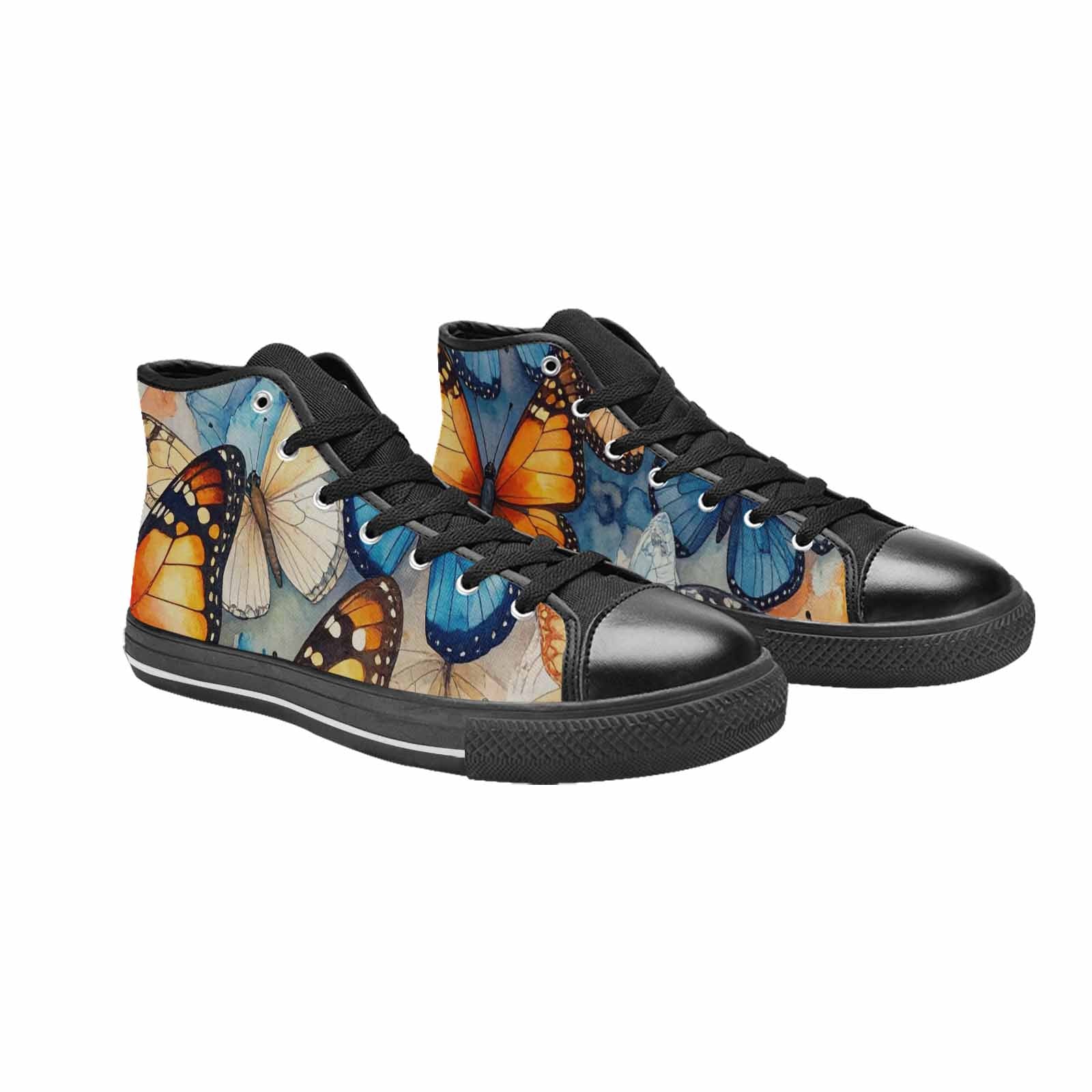 MEN'S Butterfly Wing High Top Canvas Aesthetic Custom Shoes
