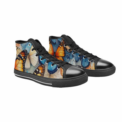 MEN'S Butterfly Wing High Top Canvas Aesthetic Custom Shoes