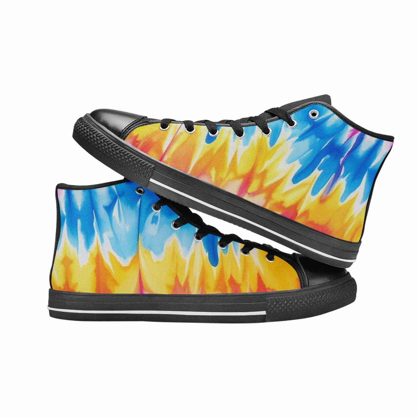 WOMEN'S Tie Dye Drip High Top Canvas Dreamcore Custom Shoes