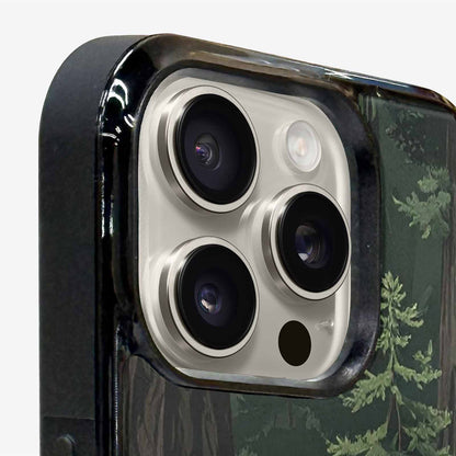 iPhone 15 Pro Max Case — Seamless Pattern Ancient Redwood Forest Giant, Custom Print Case Cover