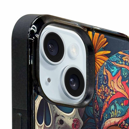 iPhone 15 Plus Case — Skull Waves, Custom Art Phone Cover