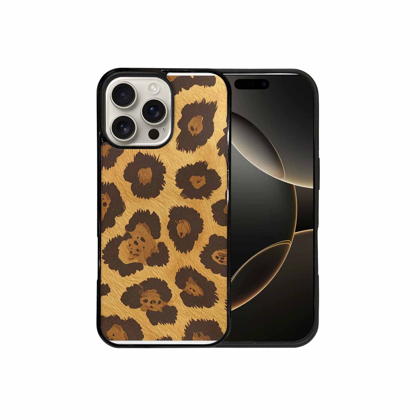 iPhone 16 Pro Max Case — Classic Leopard Print Warm Golden Tan, Custom Art Phone Cover