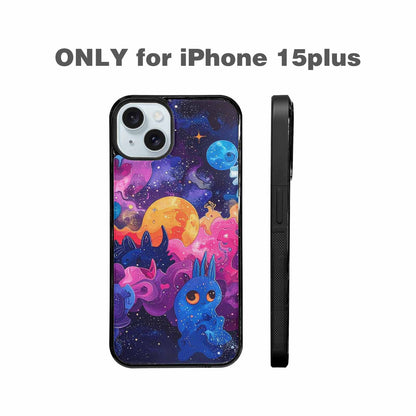 iPhone 15 Plus Case — Cosmic Creature And Object Mashup Pattern, Customized Protective Case
