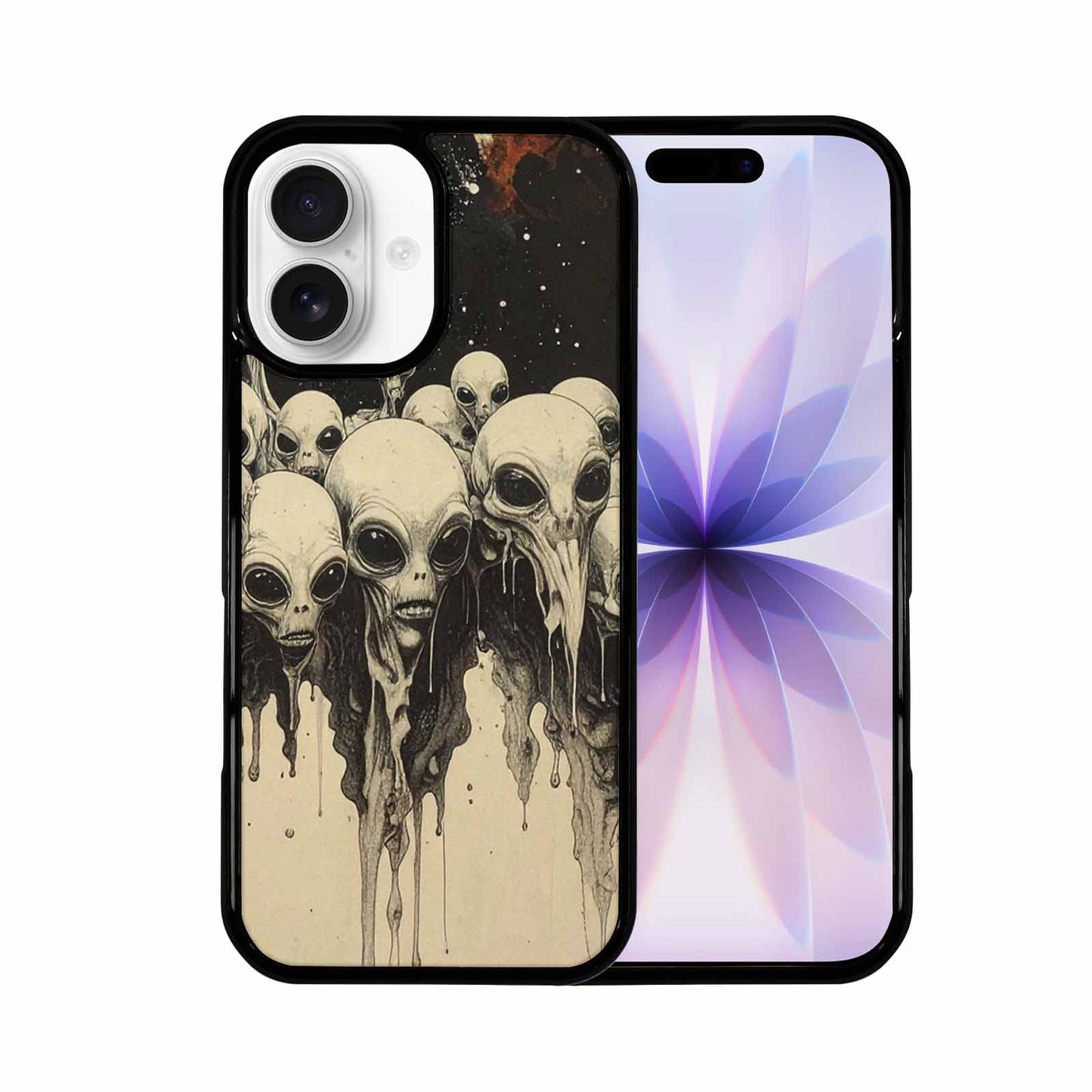 iPhone 17 Case — Melting Aliens Pattern Alien Scifi, Personalized Phone Case