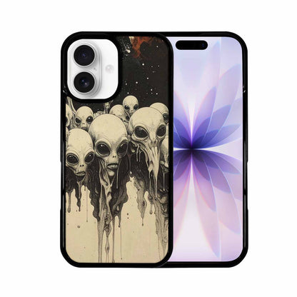 iPhone 17 Case — Melting Aliens Pattern Alien Scifi, Personalized Phone Case
