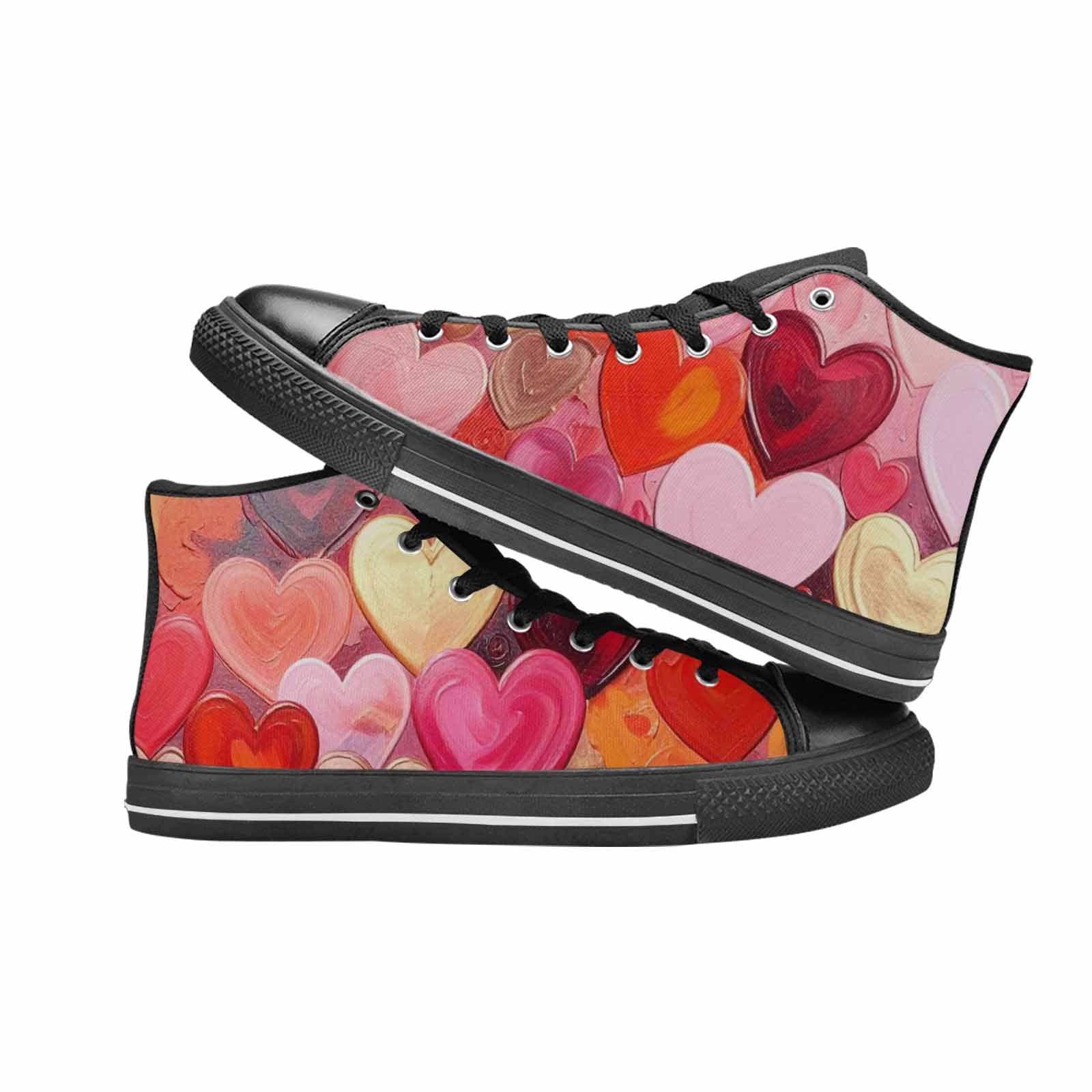 WOMEN'S No Words Or High Top Canvas Wallpaper Art Custom Shoes
