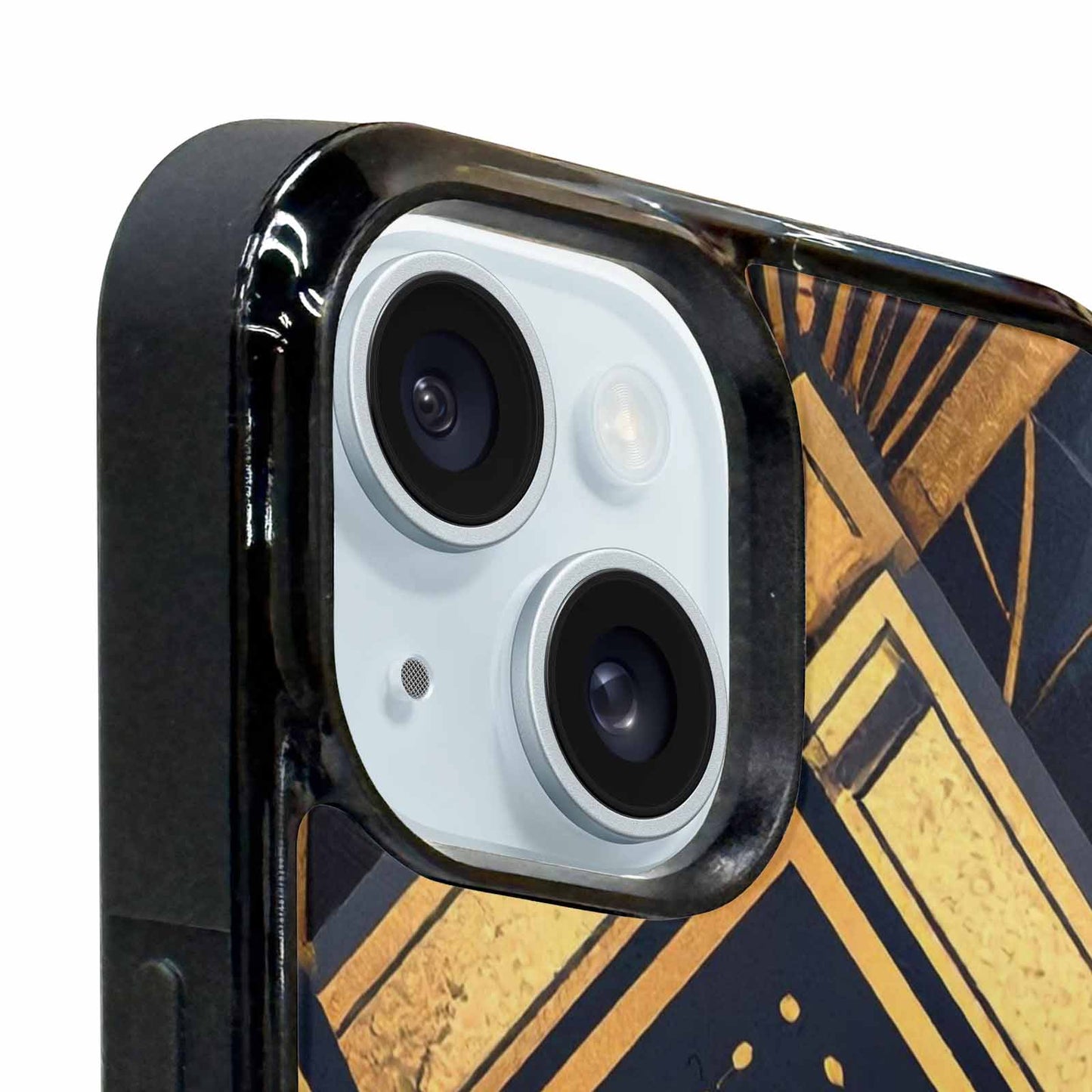 iPhone 15 Plus Case — Art Deco Illustration Pattern, Custom Made Phone Cover