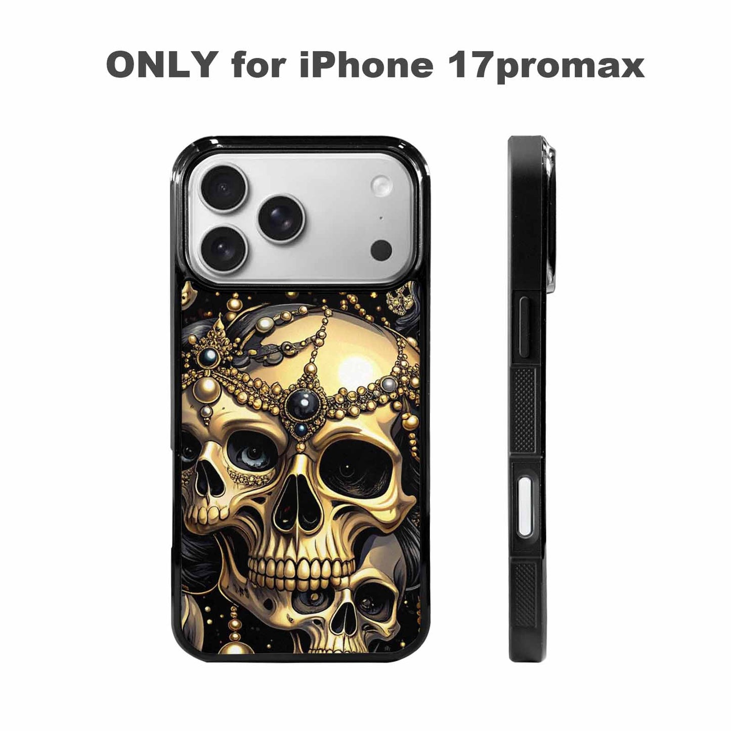 iPhone 17 Pro Max Case — Skull Dark Art Gothic Print Gothic, Original Design Phone Case