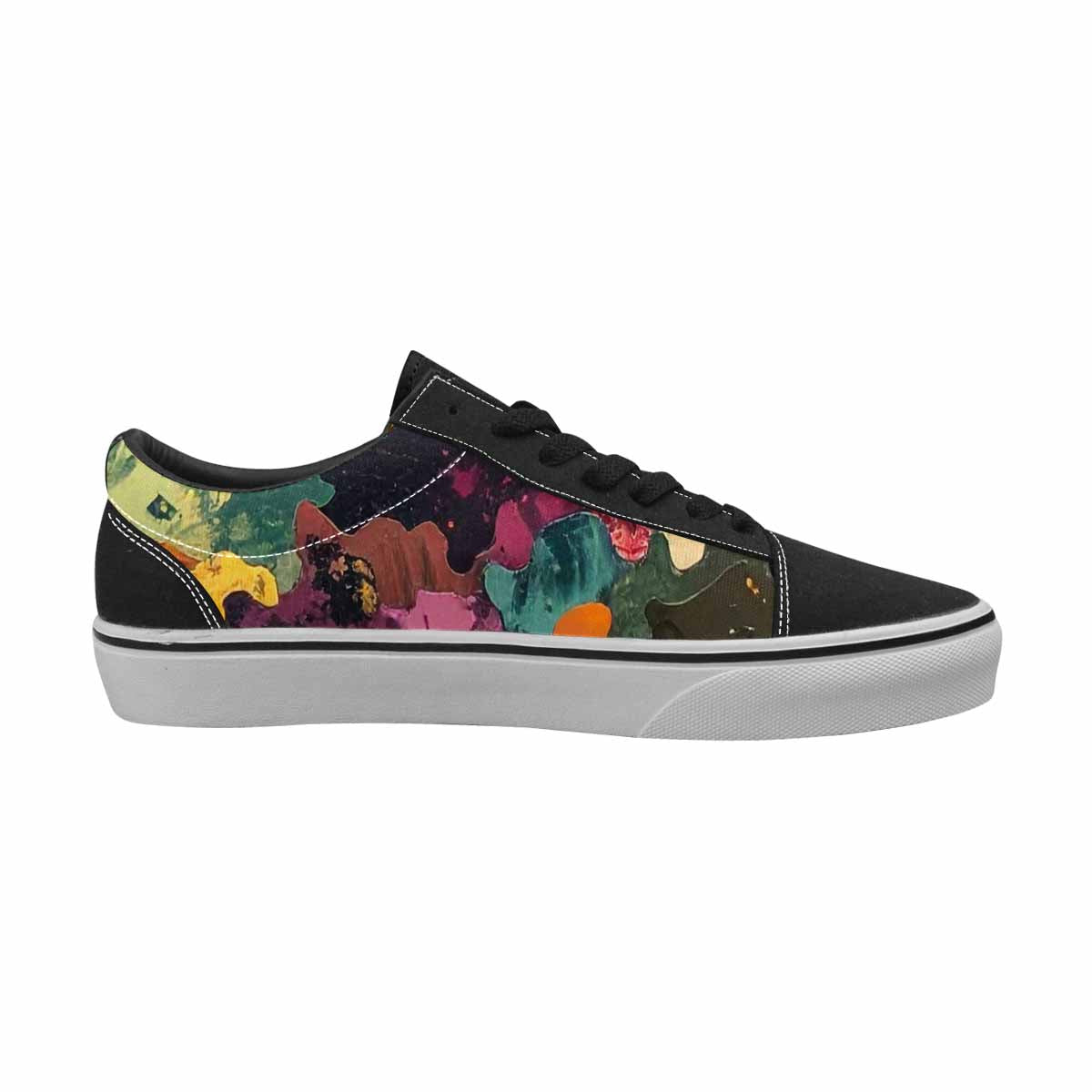 WOMEN'S Camo Patches Lace-Up Canvas Wallpaper Art Custom Sneakers