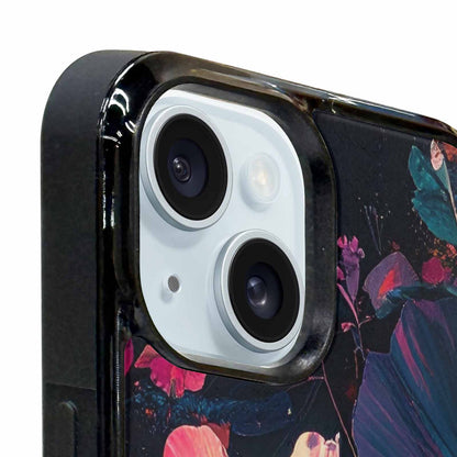 iPhone 15 Plus Case — Shadowy Glitch Floral Pattern Hundreds Of, Original Design Phone Case