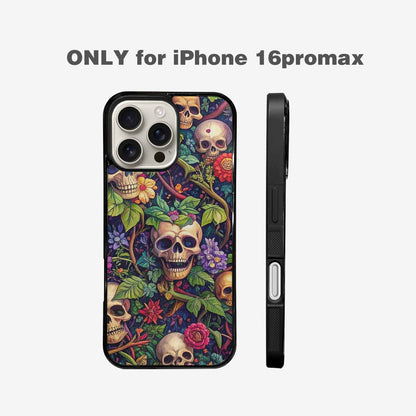 iPhone 16 Pro Max Case — Skulls Botanicalskulls Pattern, Original Design Phone Case