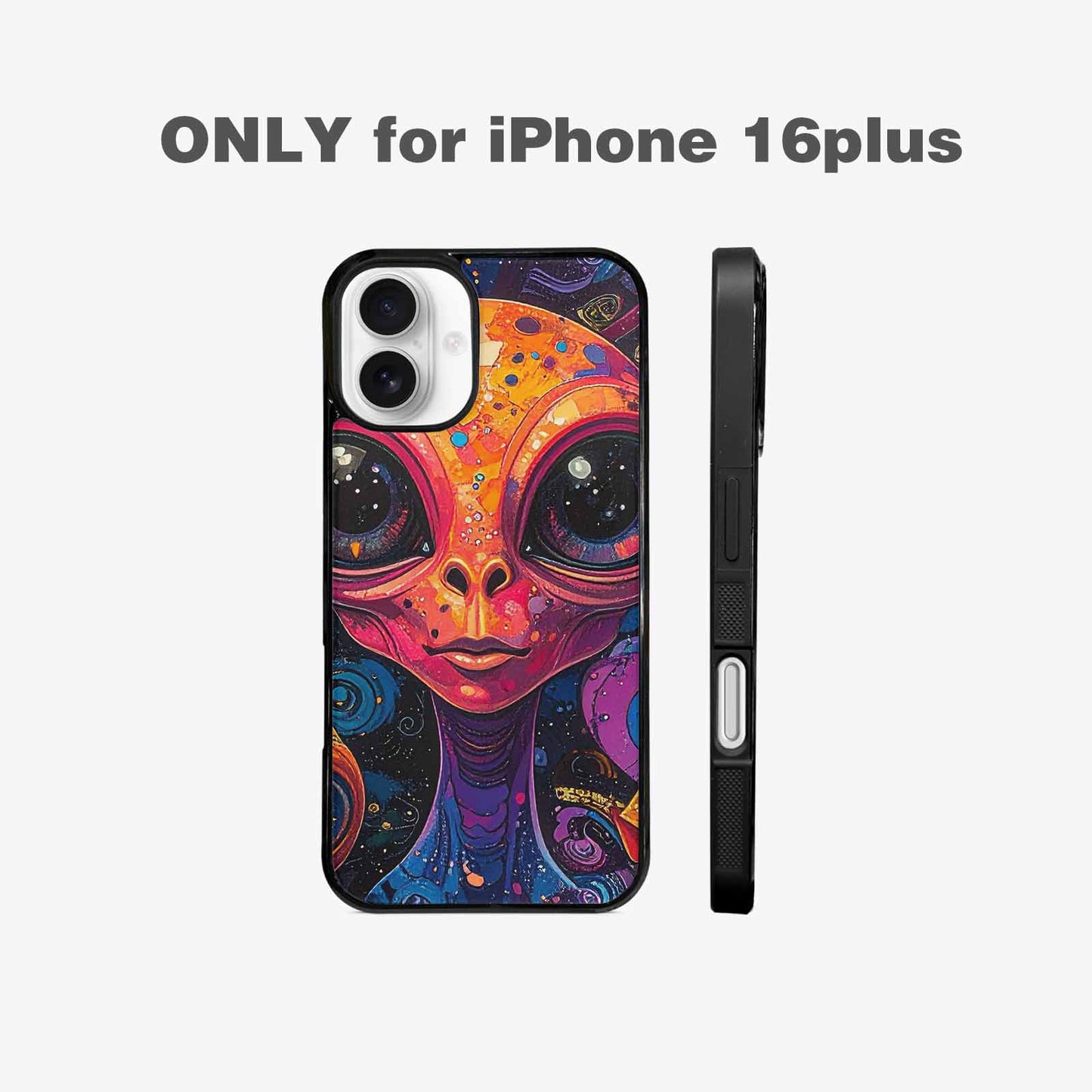iPhone 16 Plus Case — Cartoon Alien Characters, Custom Made Phone Cover