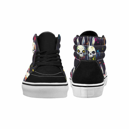MEN'S Radioactive Ghost Bunny Skull High Top Canvas Dreamlike Custom Shoes