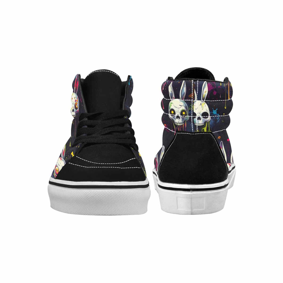 WOMEN'S Skulls High Top Canvas Wearable Art Y2K Custom Streetwear Shoes