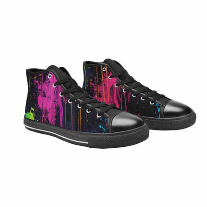 WOMEN'S Paint Splatter High Top Canvas Aesthetic Sneakers