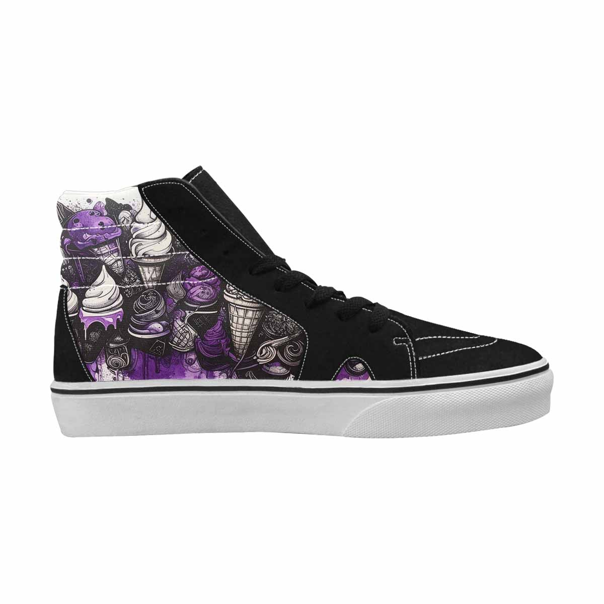 MEN'S Ice Cream Motif High Top Canvas Neon Fantasy Shoes