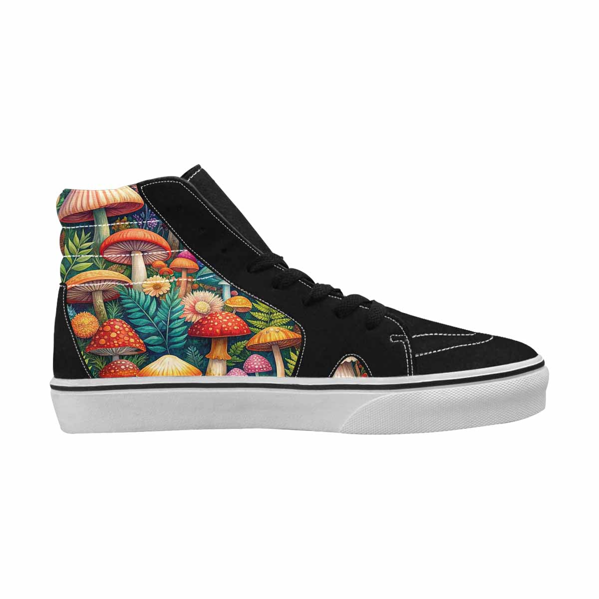 MEN'S Mushrooms  Botanical Mushrooms High Top Canvas Aesthetic Custom Shoes