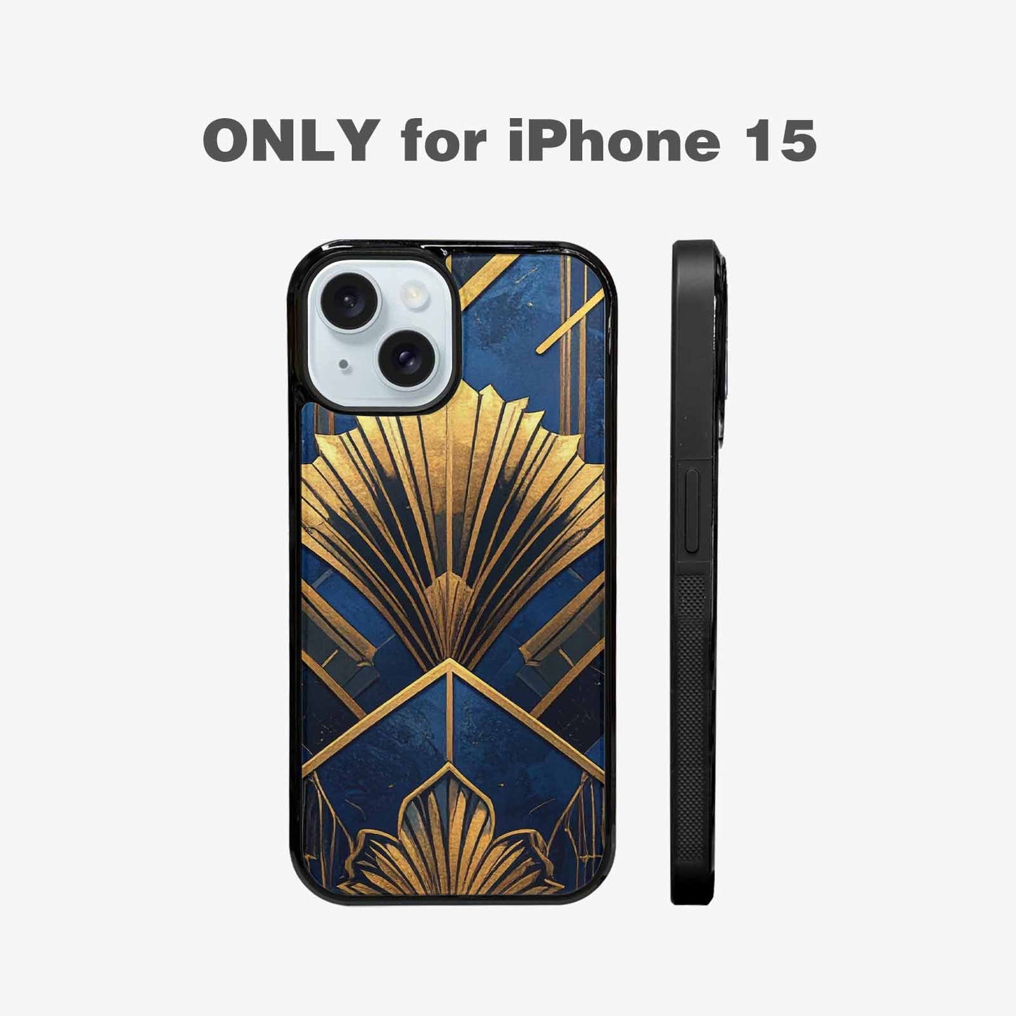 iPhone 15 Case — Art Deco Illustration Pattern, Custom Art Phone Cover
