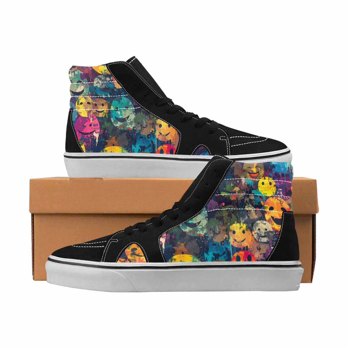 MEN'S Camo High Top Canvas Wearable Art Wallpaper Art Custom Art Shoes