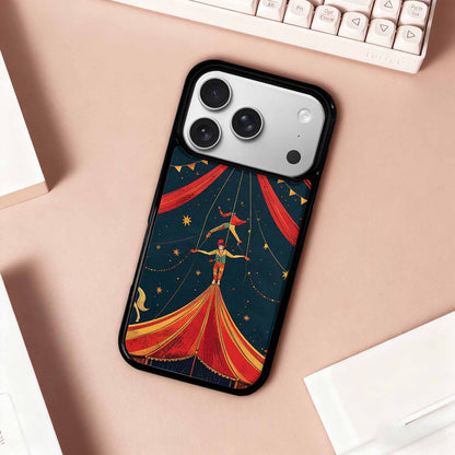 iPhone 17 Pro Case — Vintage Circus Art Pattern Retro Vintage, Custom Designed Case Cover