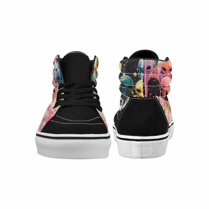 MEN'S Aliens  Marble Melting High Top Canvas Wallpaper Art Sneakers