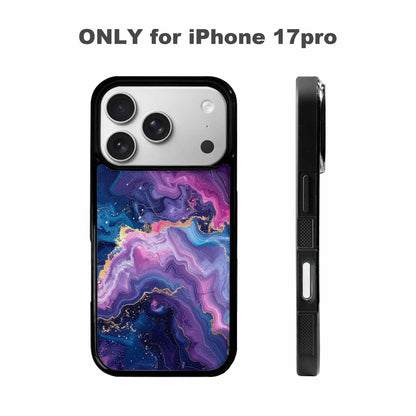 iPhone 17 Pro Case — Marble Galaxy Art Seamless Pattern Galaxy, Custom Printed Phone Case