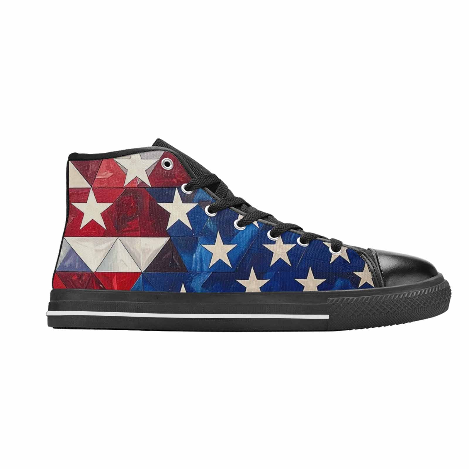 MEN'S American Flag Stars High Top Canvas Dark Academia Shoes
