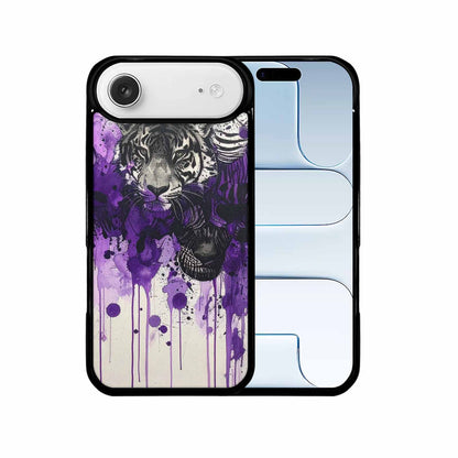 iPhone 17 Air Case — Black Purple Ink Animal Print Animal, Personalized Phone Case