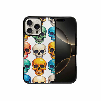 iPhone 16 Pro Max Case — Vibrant Skull Seamless, Original Design Phone Case
