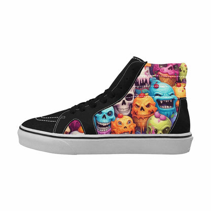 MEN'S Ice Cream Monsters  High Top Canvas Grunge Custom Shoes