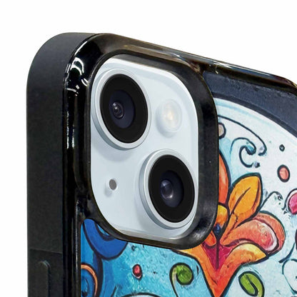 iPhone 15 Plus Case — Graffiti Skull Art Seamless Pattern Vibrant, Original Design Phone Case