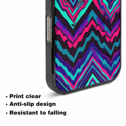 iPhone 16 Pro Case — Psychedelic Chevron Vortex, Custom Printed Phone Case