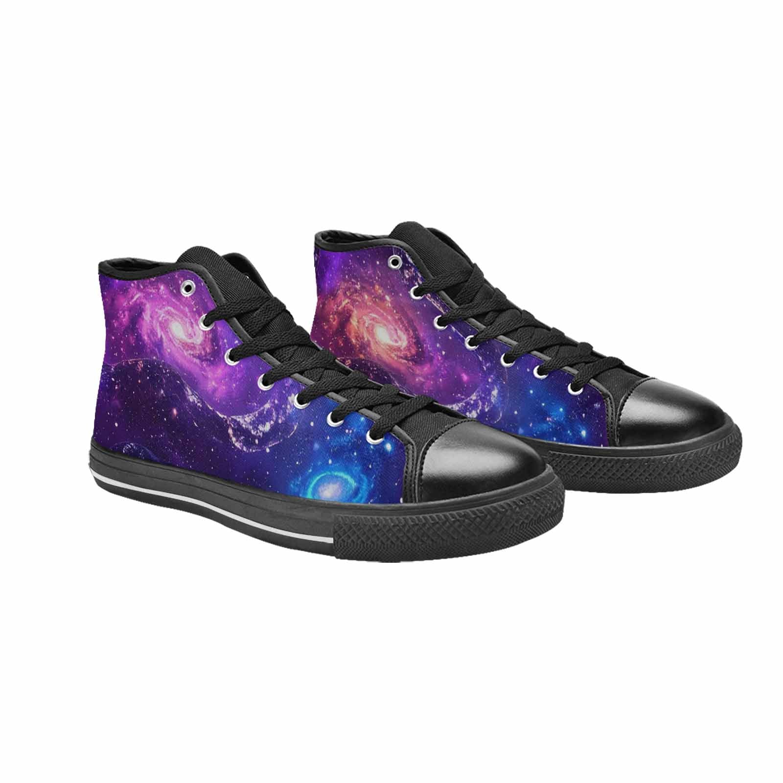 MEN'S Galaxy Snake Print High Top Canvas Cottagecore Custom Shoes