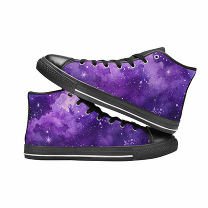MEN'S Galaxy Art - High Top Canvas Surreal Shoes