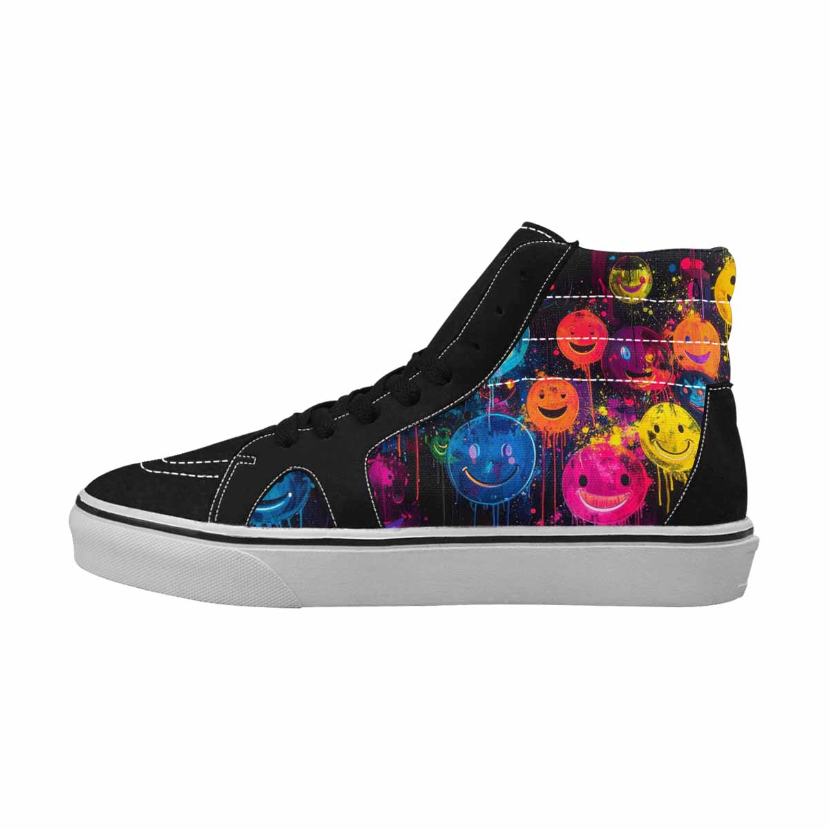 MEN'S Smiley Faces × Glow High Top Canvas Dreamlike Shoes