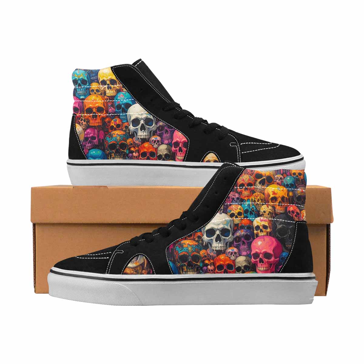 MEN'S Skulls High Top Canvas Boutique Dreamcore Custom Streetwear Shoes