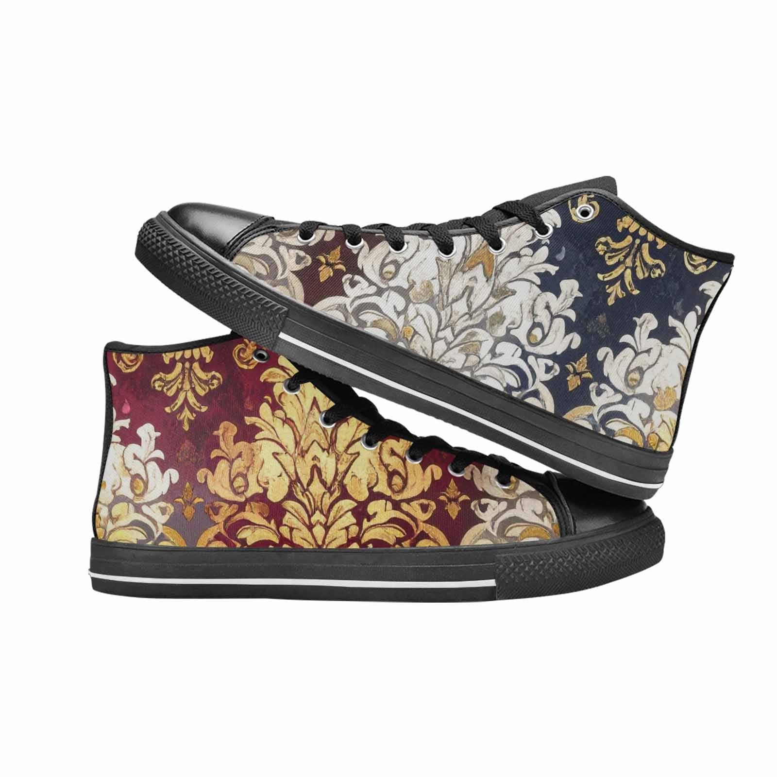MEN'S Damask Ornamental Wallpaper High Top Canvas Cottagecore Custom Shoes