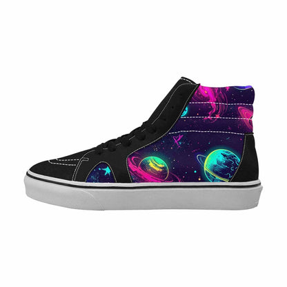 MEN'S Space Galaxy Astronaut High Top Canvas Cottagecore Custom Sneakers