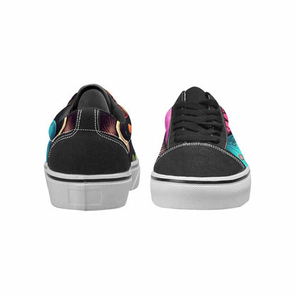 MEN'S Mushroom Skull Canvas Lace-Up Neon Fantasy Shoes