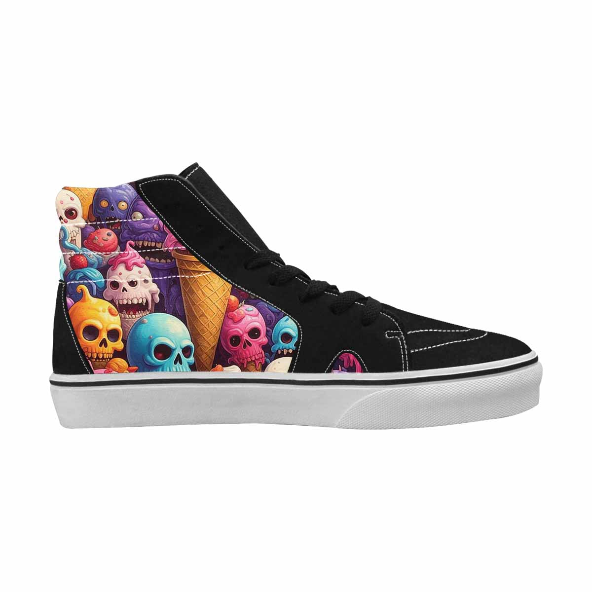 MEN'S Ice Cream Monsters  High Top Canvas Vibrant Chaos Sneakers