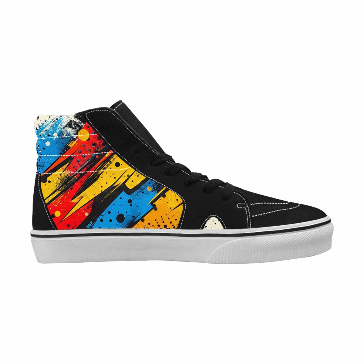 WOMEN'S Comic Book Halftone High Top Canvas Surreal Shoes