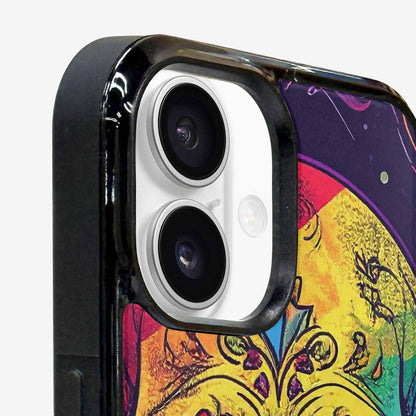 iPhone 16 Plus Case — Pride Flag Skulls Seamless Pattern Vibrant, Personalized Phone Case