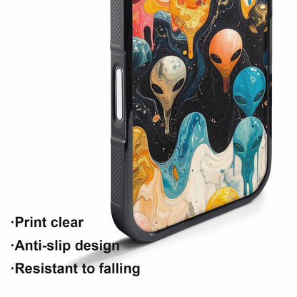 iPhone 17 Pro Max Case — Aliens Marblealiens Pattern Alien Scifi, Custom Printed Phone Case