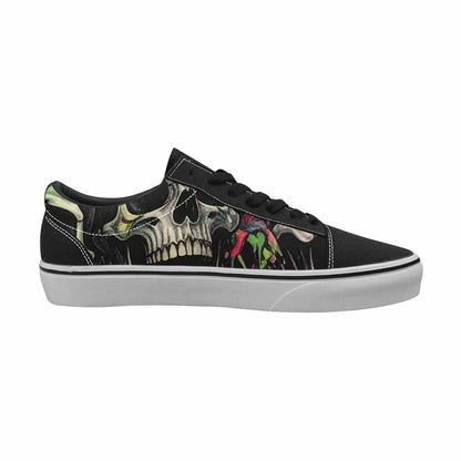 WOMEN'S Rainbow From Skull S Lace-Up Canvas Wallpaper Art Sneakers