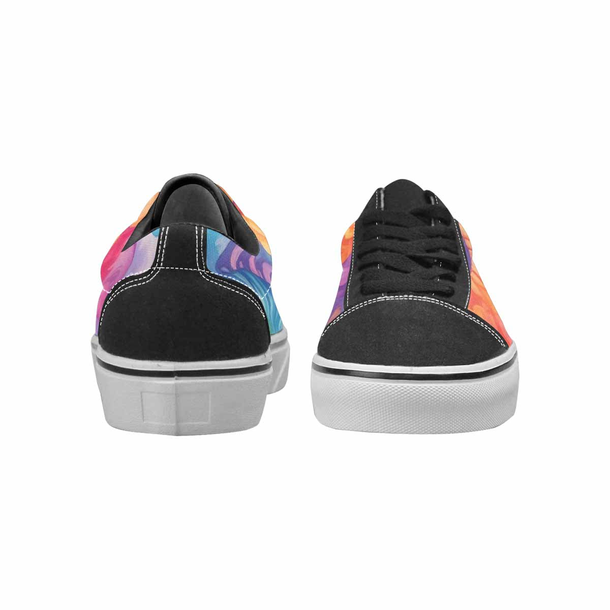 WOMEN'S Tie Dye Swirls Tie Lace-Up Canvas Y2K Custom Shoes